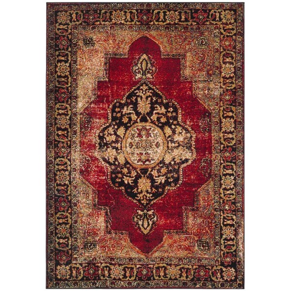 Safavieh VIntage Hamadan Small Rectangle Area Rug, Red and Multi - 4 x 6 ft. VTH219A-4 - main